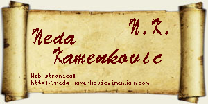 Neda Kamenković vizit kartica